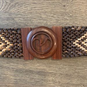 Beautiful “Boho” wood stretchy belt